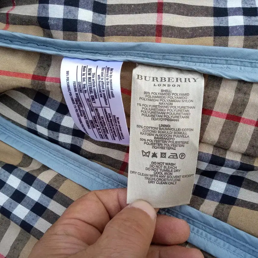 [BUNJANG] Burberry Women's Quilted Jacket - Light Blue / 정품 버버리 여성 퀼팅 자켓 라이트블루 상태양호