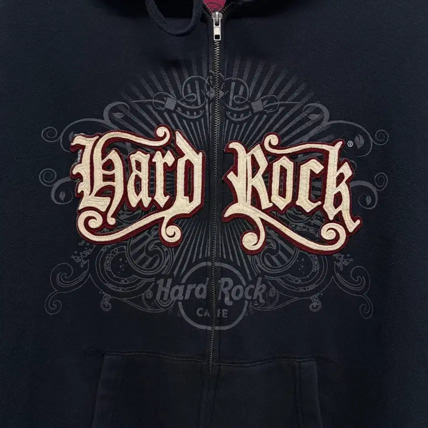 [BUNJANG] Hard Rock Cafe Hooded Zip-up Jacket / 하드락 카페 후드집업 2