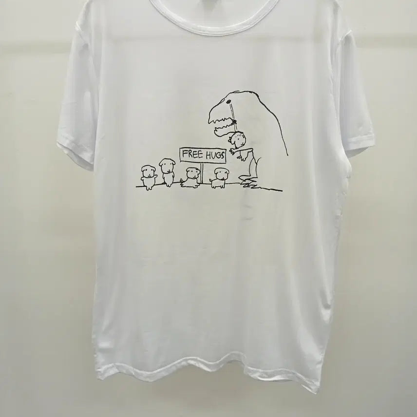 [BUNJANG] White Print T-shirt / 화이트 프린트 티셔츠