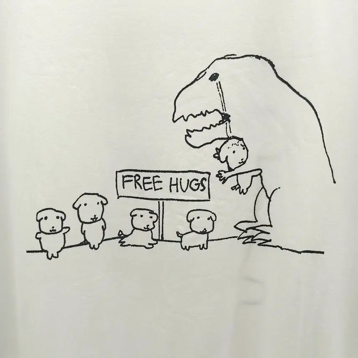 [BUNJANG] White Print T-shirt / 화이트 프린트 티셔츠