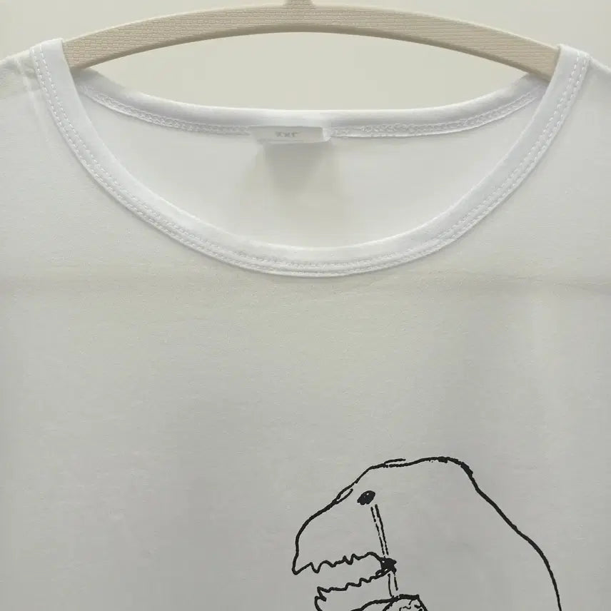 [BUNJANG] White Print T-shirt / 화이트 프린트 티셔츠