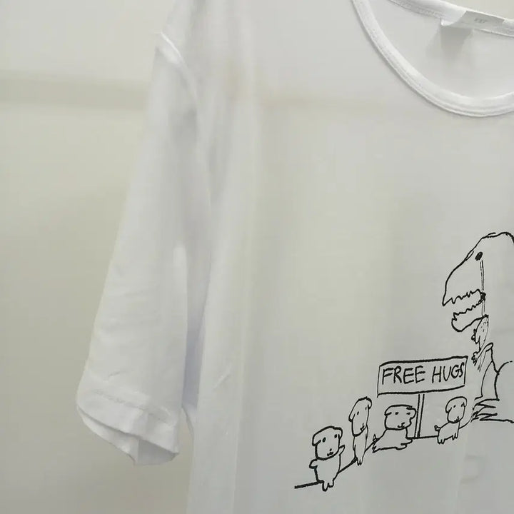 [BUNJANG] White Print T-shirt / 화이트 프린트 티셔츠