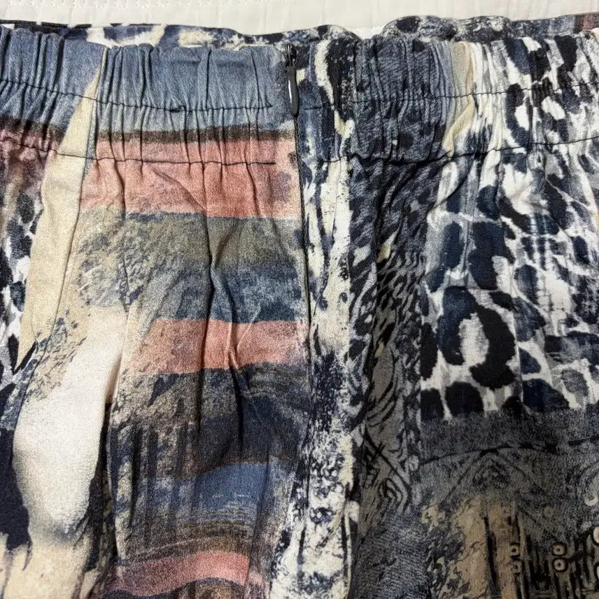 [BUNJANG] A-Line Unique Leopard Mini Skirt / 교신가능) 세미 A라인 유니크 뒷밴딩 호피 미니 스커트