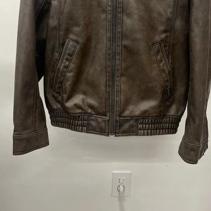 [BUNJANG] Buckaroo Eco Leather Jacket / 95)버커루 에코 레더 가죽 자켓