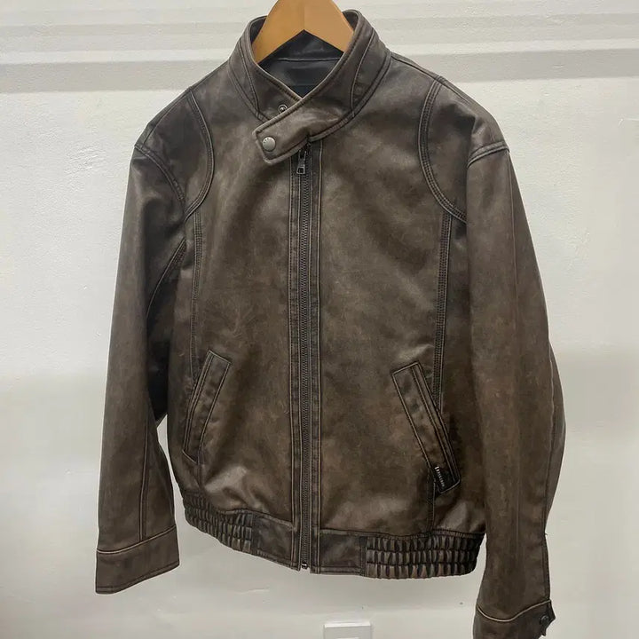 [BUNJANG] Buckaroo Eco Leather Jacket / 95)버커루 에코 레더 가죽 자켓