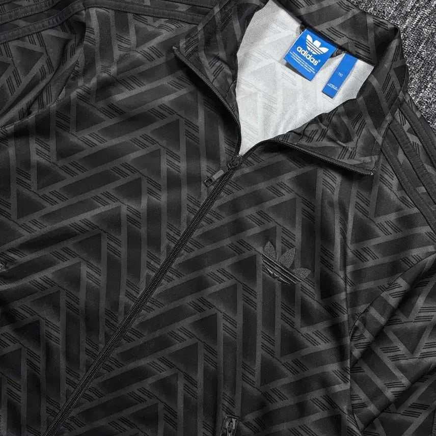 [BUNJANG] Adidas Firebird Black Pattern Track Top / 아디다스 파이어버드 블랙 패턴 트랙탑