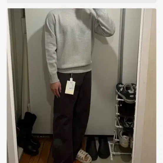 [BUNJANG] Union Blue Aurora Alpaca Knit Cotton Candy L / 유니온블루 오로라 알파카 니트 코튼캔디 L