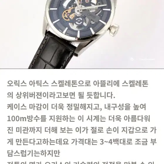 [BUNJANG] Oris Artix Skeleton Watch / 오리스  아틱스 스켈레톤 새상품급 판매합니다 교환도 받습니다