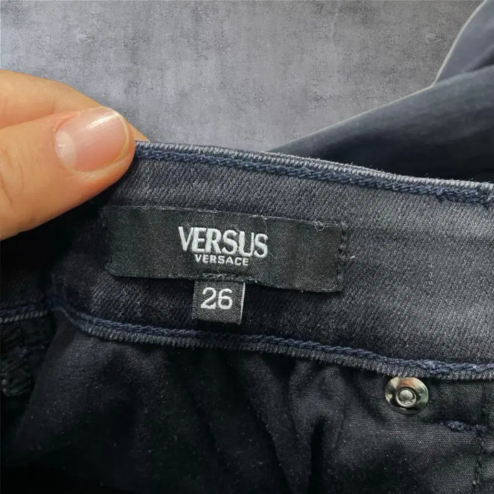 [BUNJANG] Versus Versace Slim Stretch Coated Denim Pants / 베르수스 베르사체  슬림 스트레치 코팅 데님팬츠 26