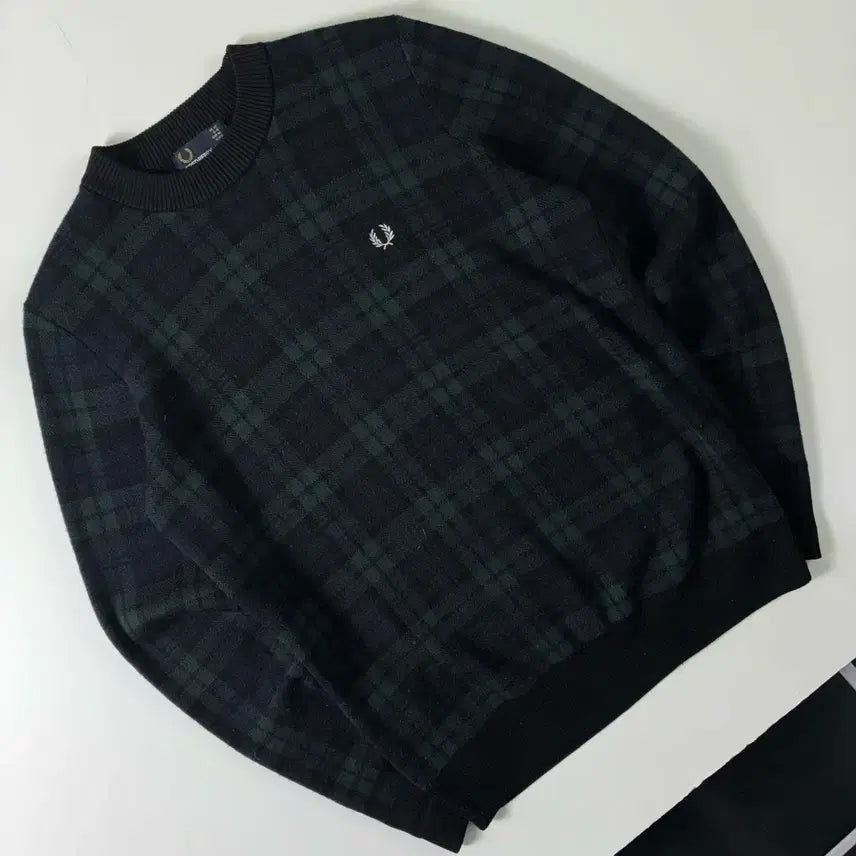 [BUNJANG] Fred Perry Merino Wool Check Knit Sweater / Fred perry  프레드페리 메리노울 체크 니트
