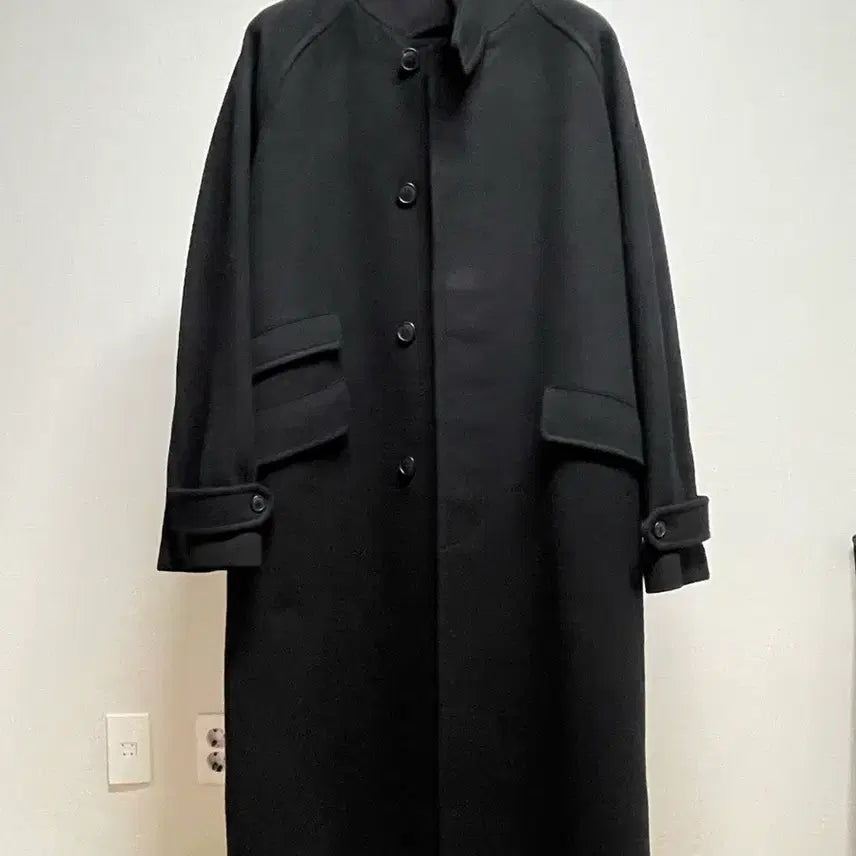 [BUNJANG] Beslow Balmacaan Coat Black S / 비슬로우 발마칸 코트 블랙 S