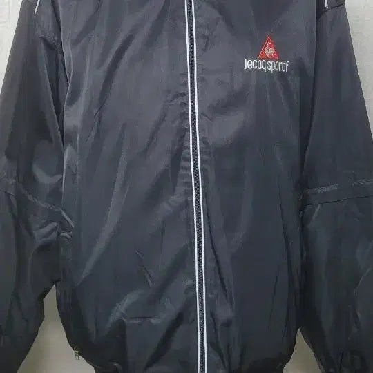 [BUNJANG] Le Coq Sportif Black Windbreaker Hooded Jacket L / 르꼬끄 스포르티브 블랙 바람막이 후드 자켓L