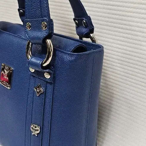 [BUNJANG] MCM Cobalt Blue Mini Tote Bag / MCM 엠씨엠 코발트블루 미니 토드백