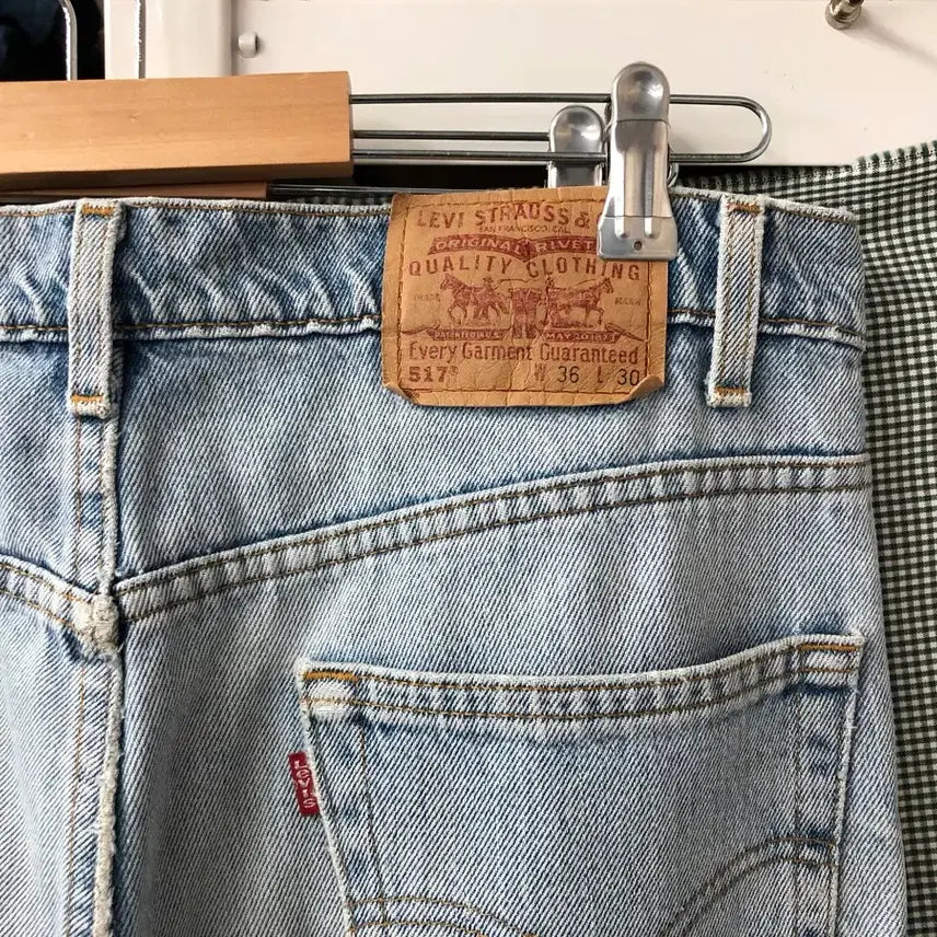 [BUNJANG] Levi's 517 Bootcut Jeans / 90s 리바이스517부츠컷 라이트색감 허리36 둘레88