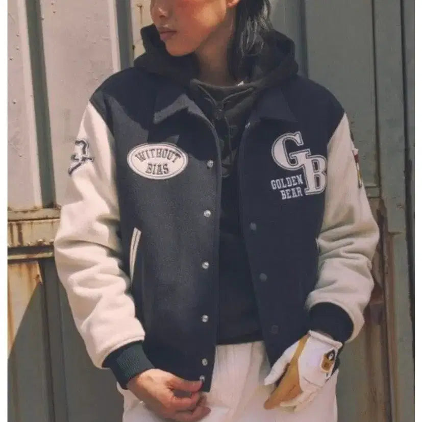 [BUNJANG] Golden Bear Wool Patch Jacket / 골든베어 울   패치 자켓  새상품