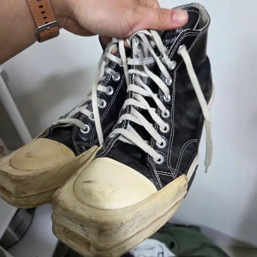 [BUNJANG] Converse Turbo Dark High Black Sneakers / 컨버스 다크쉐도우 터보다크 하이 블랙 270