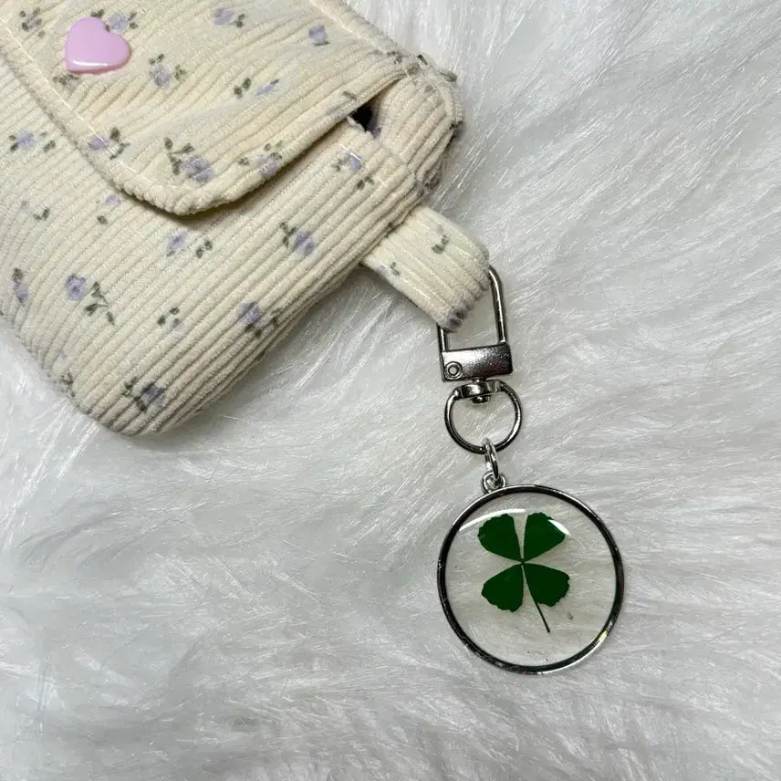 [BUNJANG] Clover Painting Keyring / 네잎클로버 키링