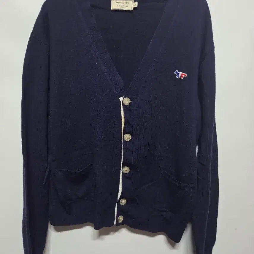 [BUNJANG] Maison Kitsune Navy Fox Patch Cardigan / (M) 정품) 메종키츠네 네이비 폭스 가디건