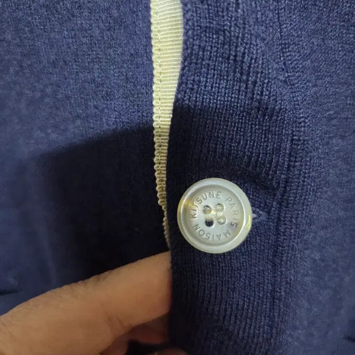 [BUNJANG] Maison Kitsune Navy Fox Patch Cardigan / (M) 정품) 메종키츠네 네이비 폭스 가디건