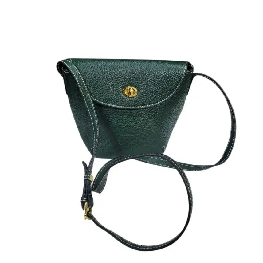 [BUNJANG] Deep Green Leather Crossbody Bag / 구입가 12만원대 사랑스러운 미니사이즈 딥그린 소가죽 크로스백