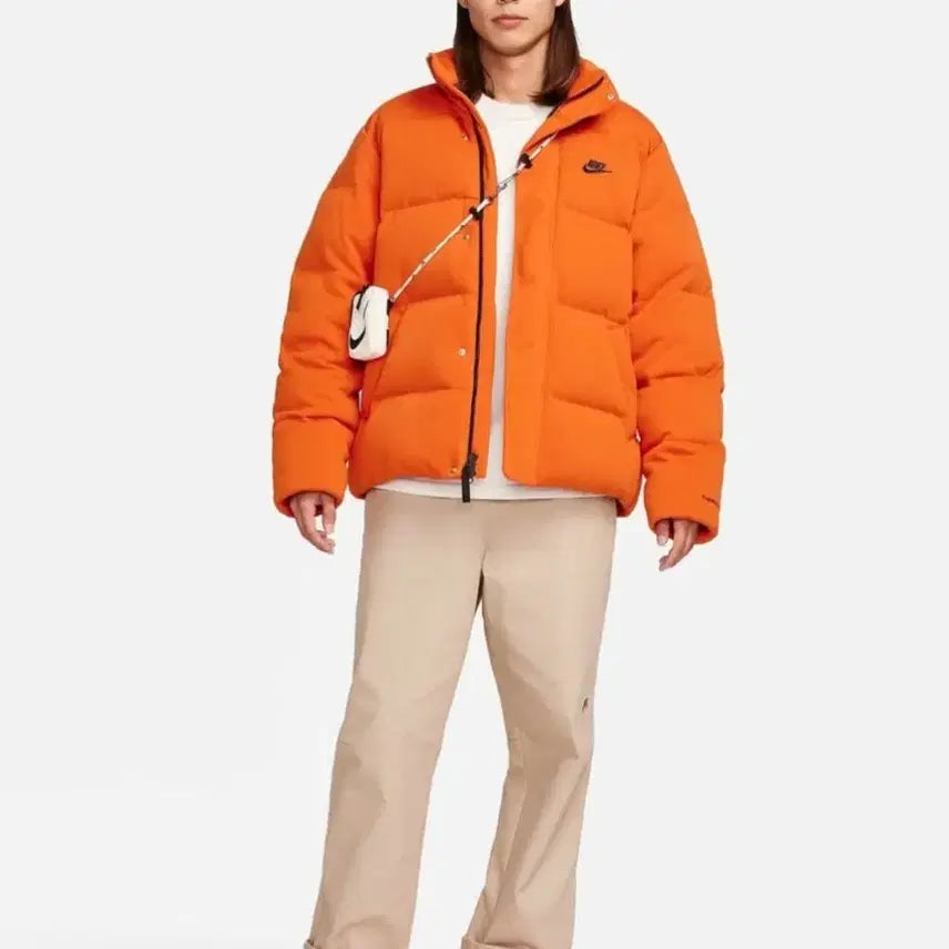 [BUNJANG] Nike Therma-FIT Oversized Puffer Jacket Orange / NIKE 나이키 써마핏 오버사이즈 푸퍼 오렌지