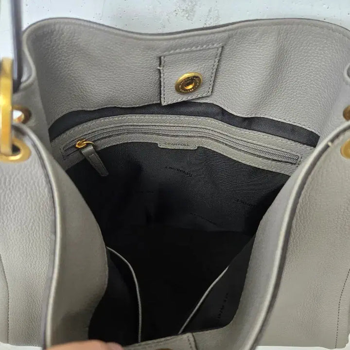 [BUNJANG] Beanpole Leather Shoulder Bag / 빈폴 가죽 숄더백 그레이 색상