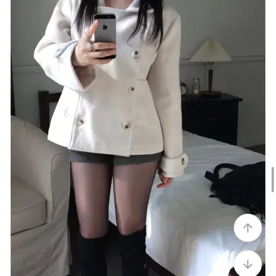 [BUNJANG] Ablly Quilted Short Coat / 에이블리 누빔 숏코트