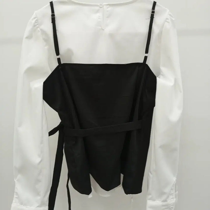 [BUNJANG] V-Neck Blouse & Bustier Set / 뷔스티에 블라우스 셋업