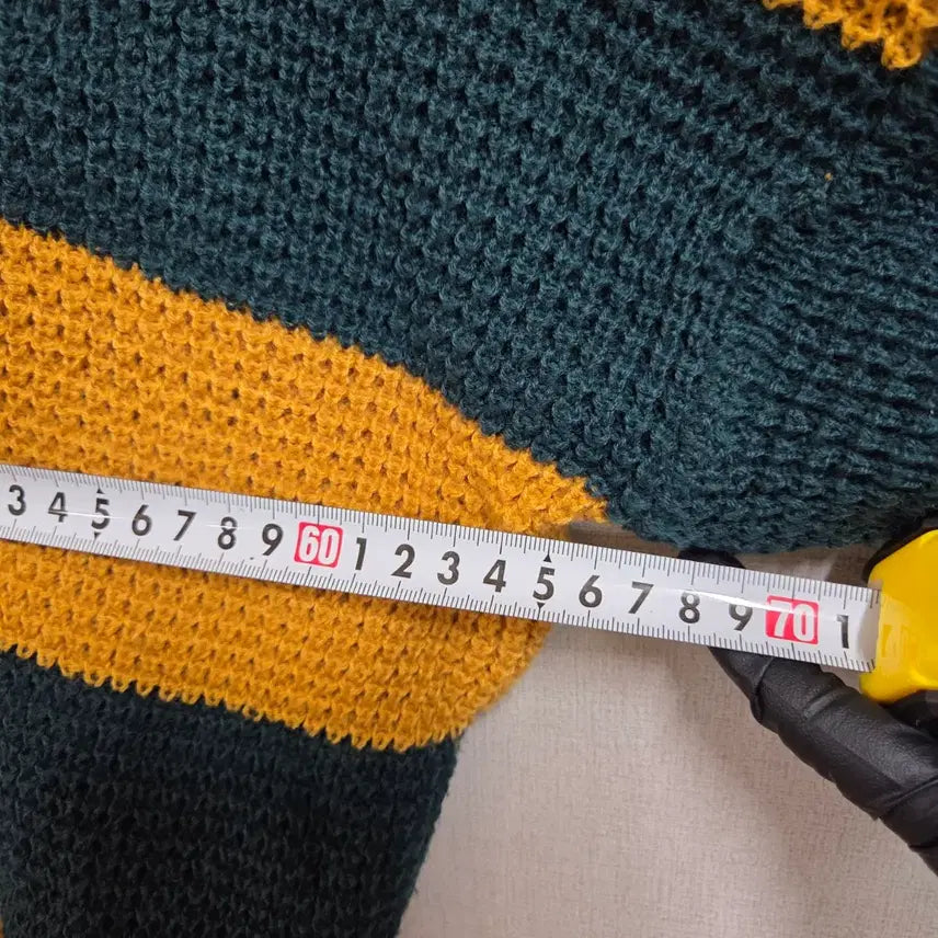 [BUNJANG] Striped V-Neck Knit Sweater / 여성 스트라이프 V넥 니트 F