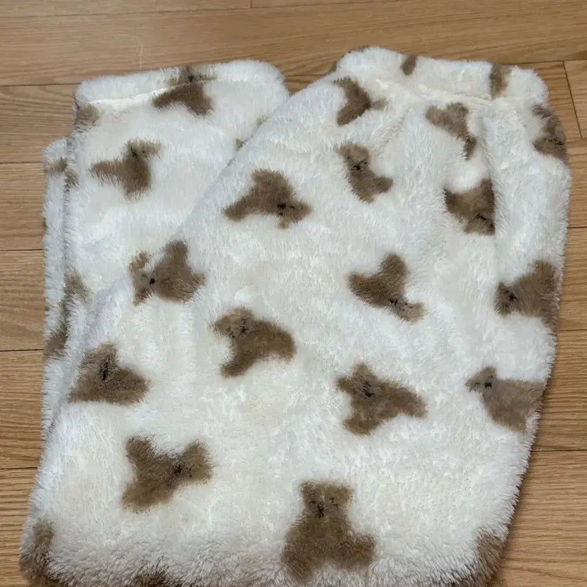 [BUNJANG] Teddy Bear Fleece Pajama Set / 곰돌이 잠옷 상하의 세트