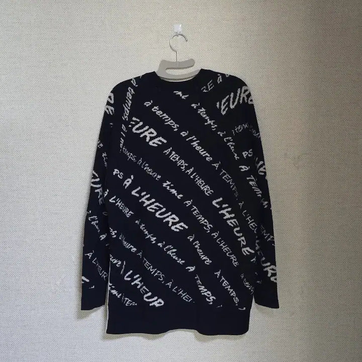 [BUNJANG] Time Lettering Knit Top / 한섬)타임 레터링 니트티F