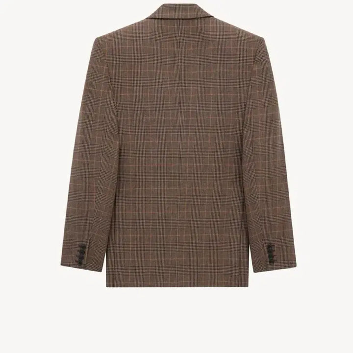 [BUNJANG] Saint Laurent Cha Eun-woo 25FW Structured Double Breasted Check Jacket / [차은우님 착용] 생로랑 25FW 스트럭쳐드 더블 브레스티드 체크 자켓