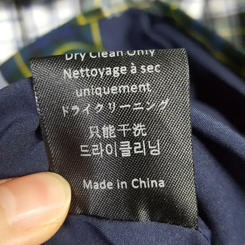 [BUNJANG] Women's Check Trench Coat / 여성 체크 트렌치코트 1회착용 허리끈포함 66 오일장