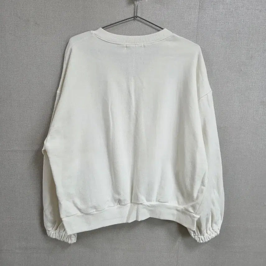 [BUNJANG] Generic Ivory Aviation Print Sweatshirt / 여성 아이보리 항공 프린팅 맨투맨 티셔츠 F