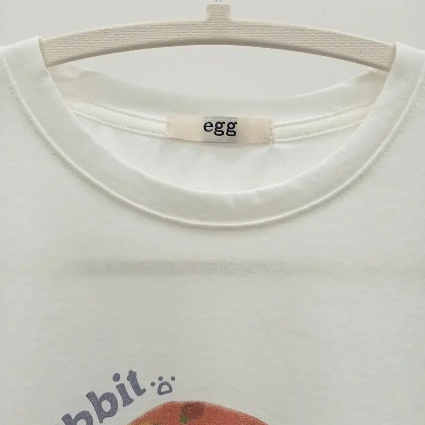 [BUNJANG] Rabbit Print Women's Short Sleeve T-shirt / 토끼 프린트 여성용 반팔티셔츠