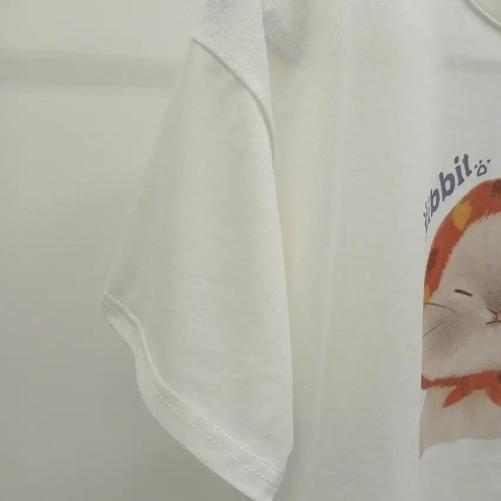 [BUNJANG] Rabbit Print Women's Short Sleeve T-shirt / 토끼 프린트 여성용 반팔티셔츠