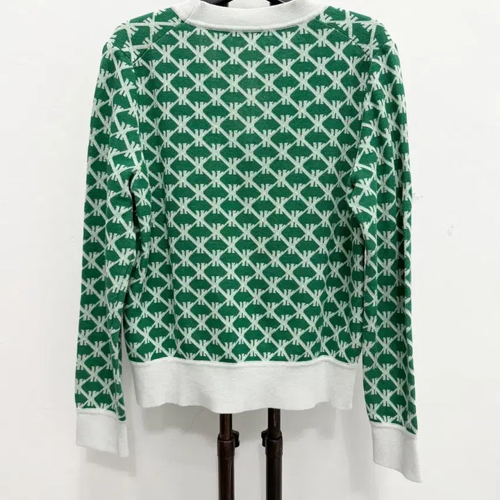 [BUNJANG] HAZZYS Green Pattern Cardigan / 정품 헤지스 HAZZYS 그린 패턴 가디건