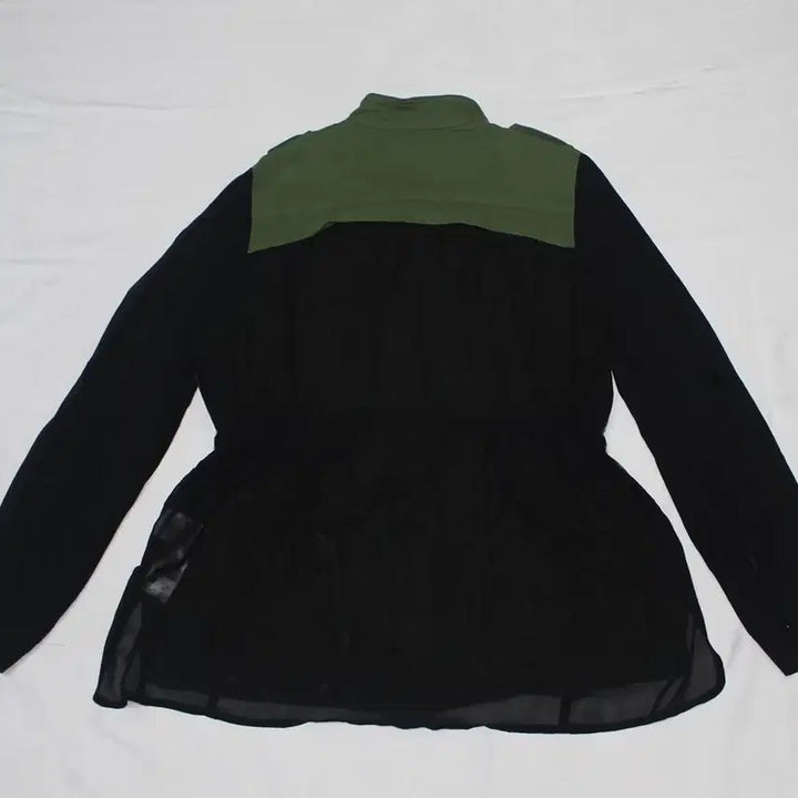[BUNJANG] Plastic Island Women's 85 Khaki Mesh Detail Jacket / 플라스틱아일랜드 여성 85 야상 자켓 등 팔 망사 독특