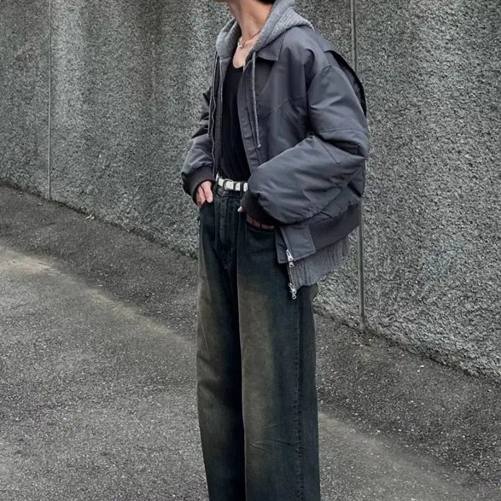 [BUNJANG] Fabrega Romeo Nylon Bomber Jacket (Iron) / 파브레가 로메오 나일론 봄버자켓 (아이언)