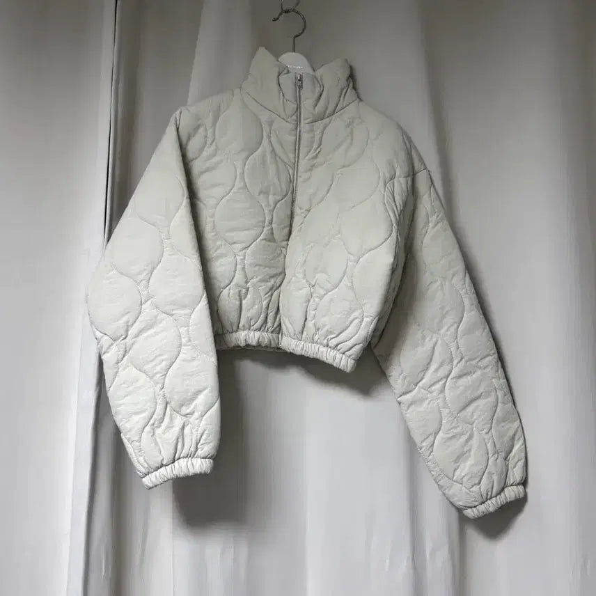 [BUNJANG] Ivory Quilted Jumper / 아이보리 퀼팅 누빔 점퍼 새상품