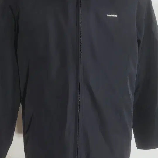 [BUNJANG] Black Windbreaker Jacket with Checkered Lining (L) / 후드 체크 안감 블랙 바람막이 자켓 L