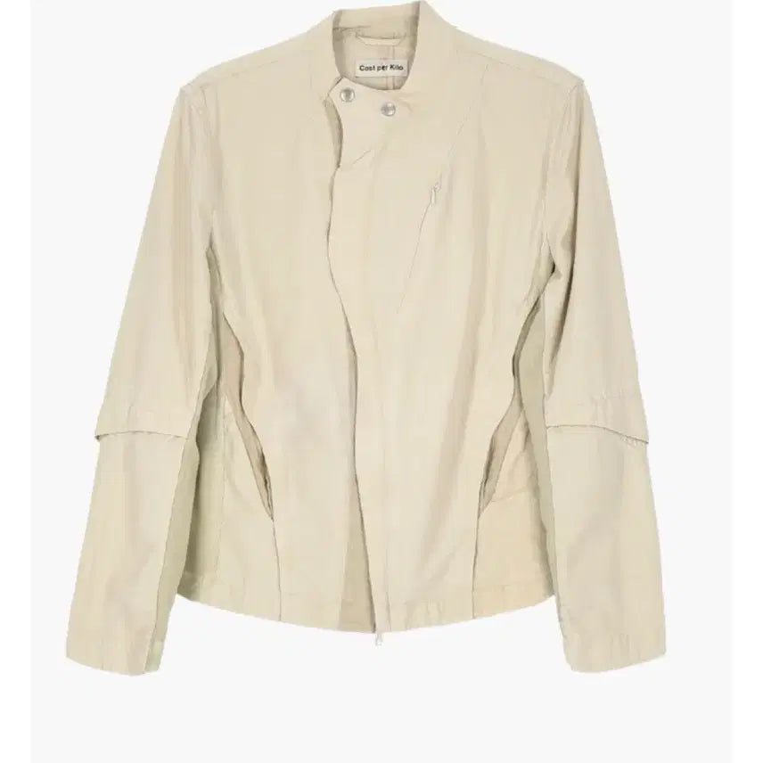 [BUNJANG] Cost Per Kilo Mini Moto Jacket - Ivory / 코스트 퍼 킬로 미니 모토 자켓 아이보리