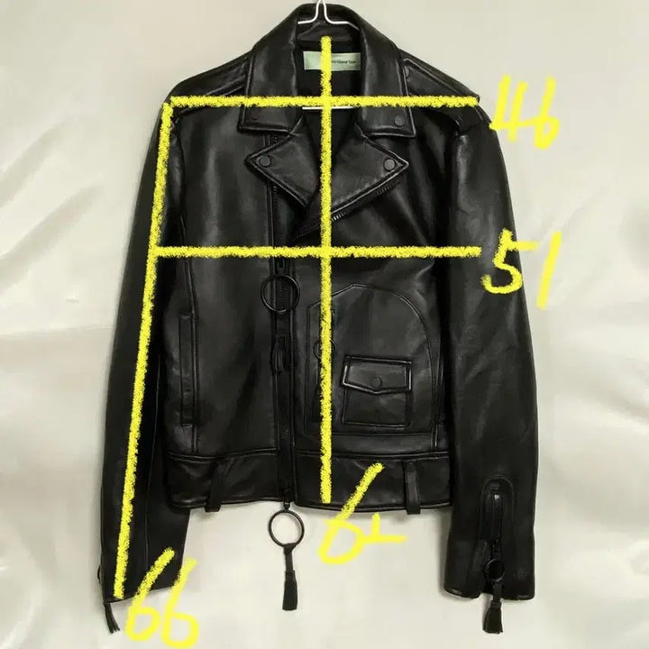 [BUNJANG] Off-White Leather Jacket / 오프화이트가죽자켓