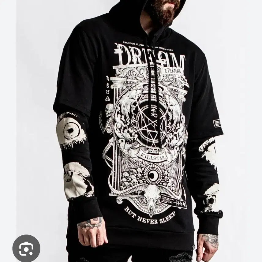 [BUNJANG] Killstar Layered Hoodie / 킬스타 레이어드 후드티