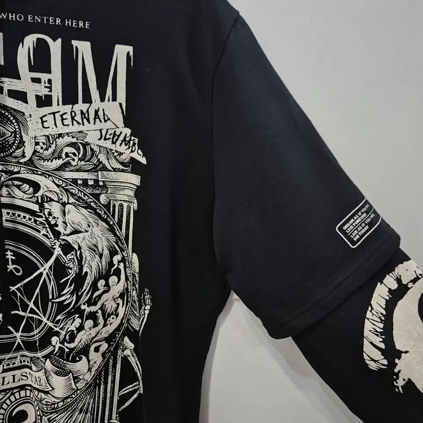 [BUNJANG] Killstar Layered Hoodie / 킬스타 레이어드 후드티