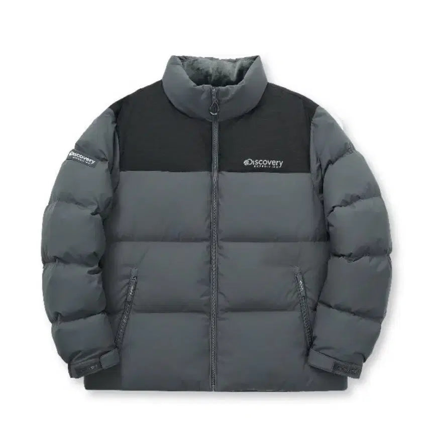 [BUNJANG] Discovery Short Padded Jacket Pattern Gray 100 / 디스커버리 숏패딩 패턴그레이색 100사이즈 팝니다
