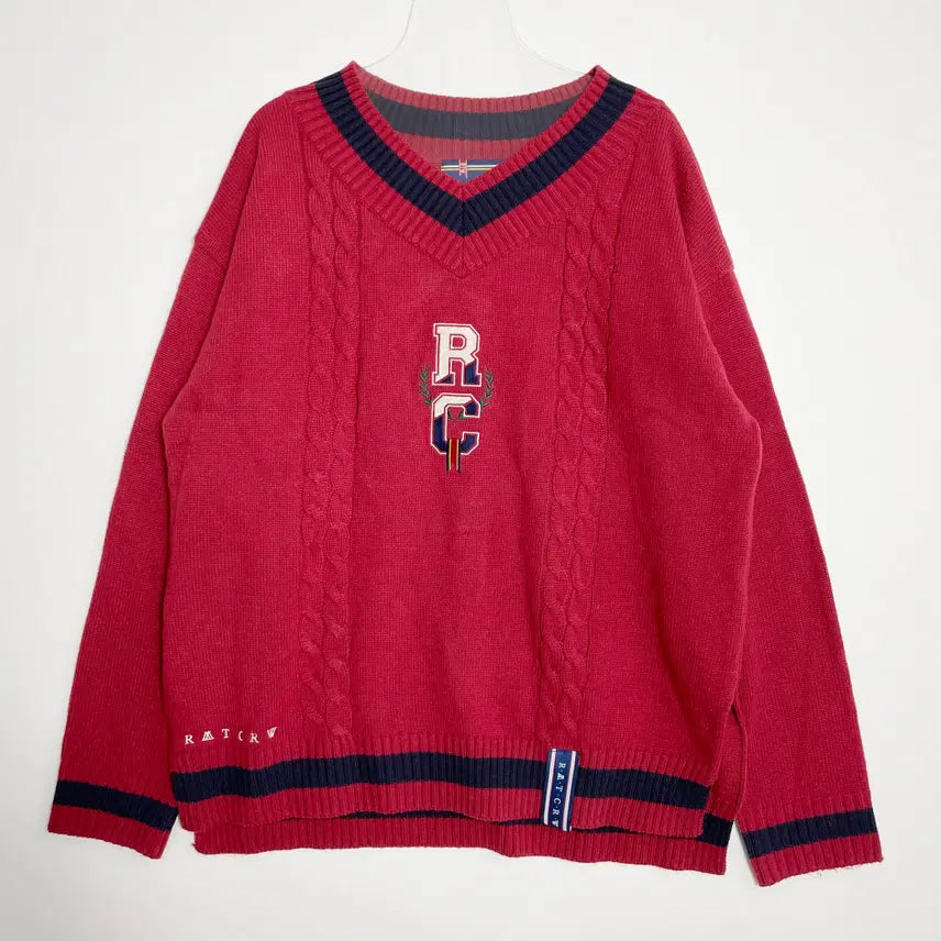 [BUNJANG] Romantic Crown RC V-Neck Knit XL / D2 로맨틱크라운 RC V넥 니트 XL사이즈