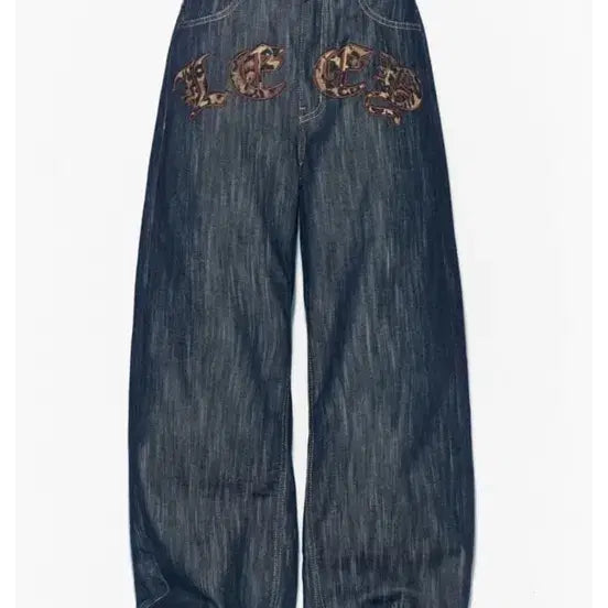 [BUNJANG] YIEEL Leopard Denim Pants / 와이이이엘 레오파드 데님 팬츠