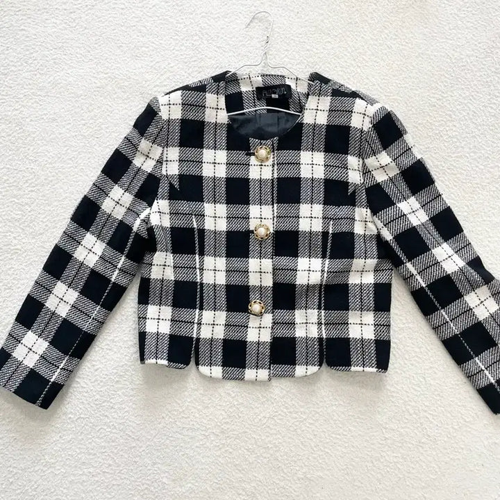 [BUNJANG] Shat Check Tweed Jacket / 샤체크트위드