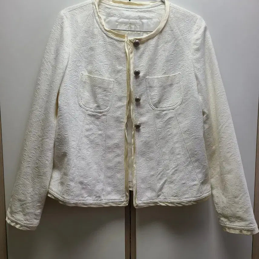[BUNJANG] SJSJ Ivory Tweed Jacket / SJ SJ 아이보리 트위드 자켓
